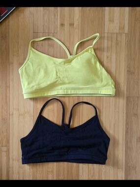 lululemon athletica Neon Yellow & Black Sports Bras